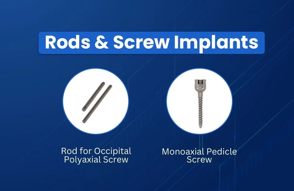 Rod and screw for lumbar spinal surgery